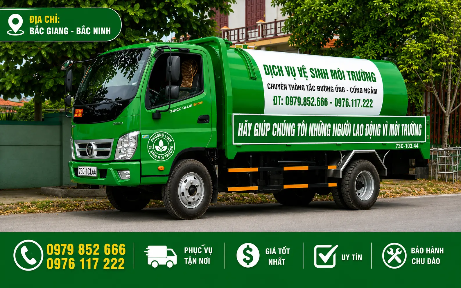 Dịch vụ hút bể phốt chân không