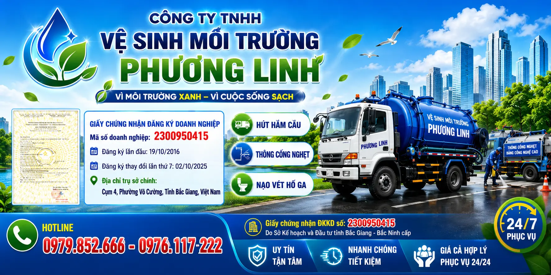 Dịch vụ hút hầm cầu chuyên nghiệp